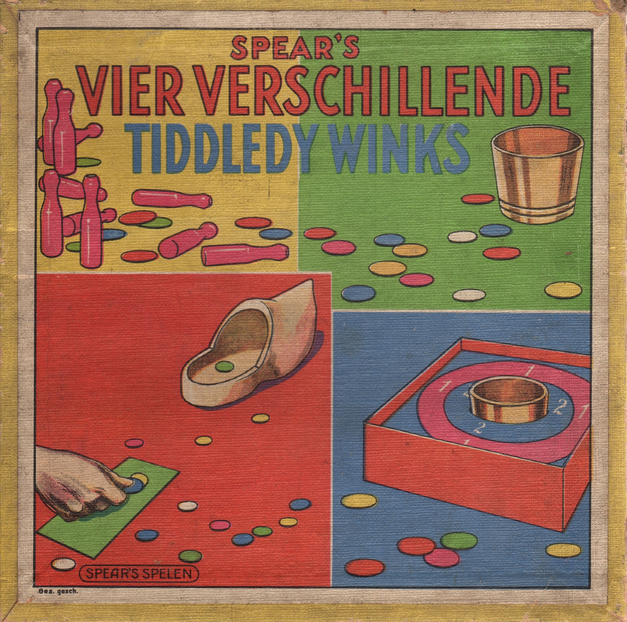 Spear's Vier Verschillende Tiddledy Winks