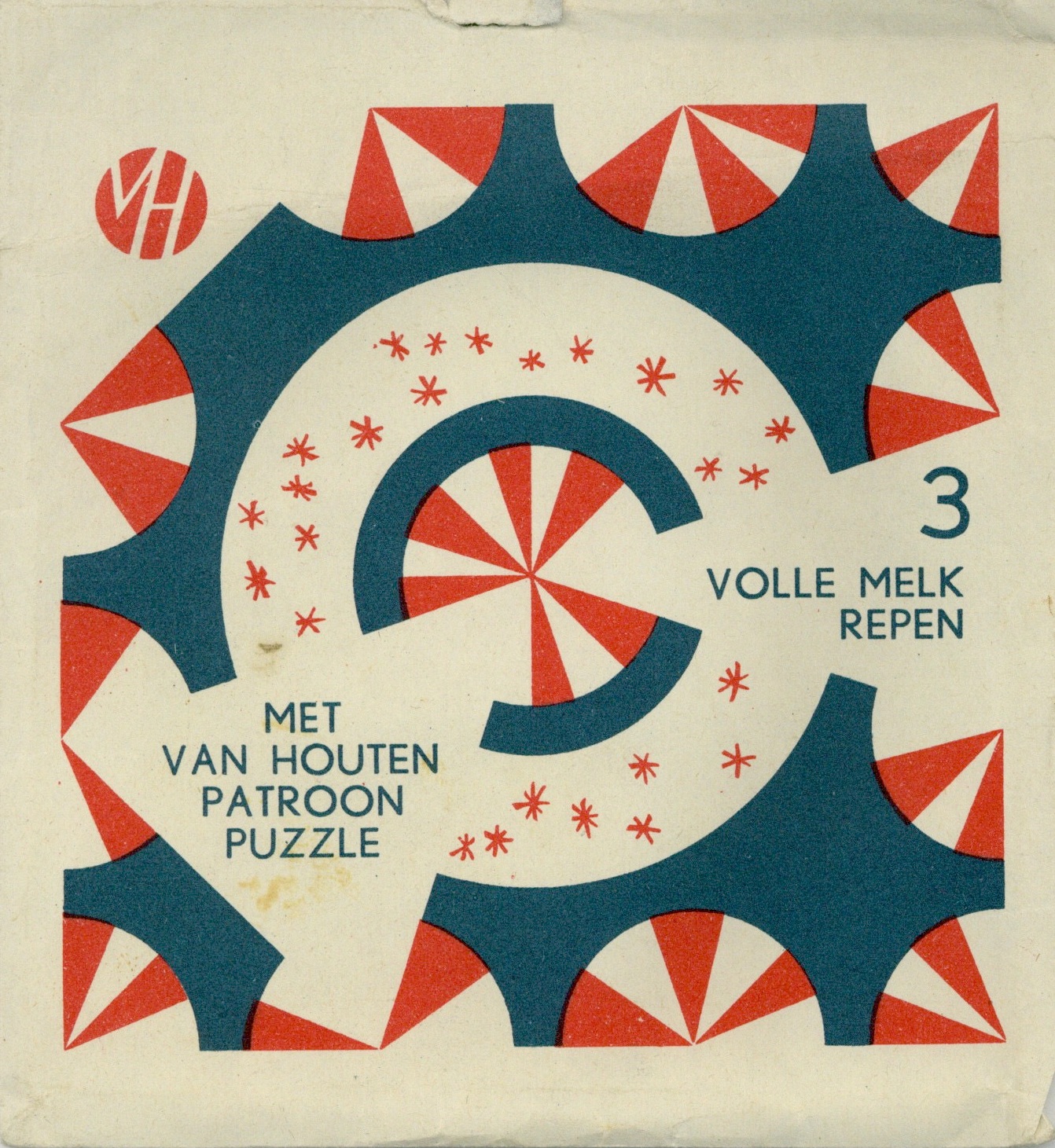 Met Van Houten Patroon Puzzle: Volle Melk Repen