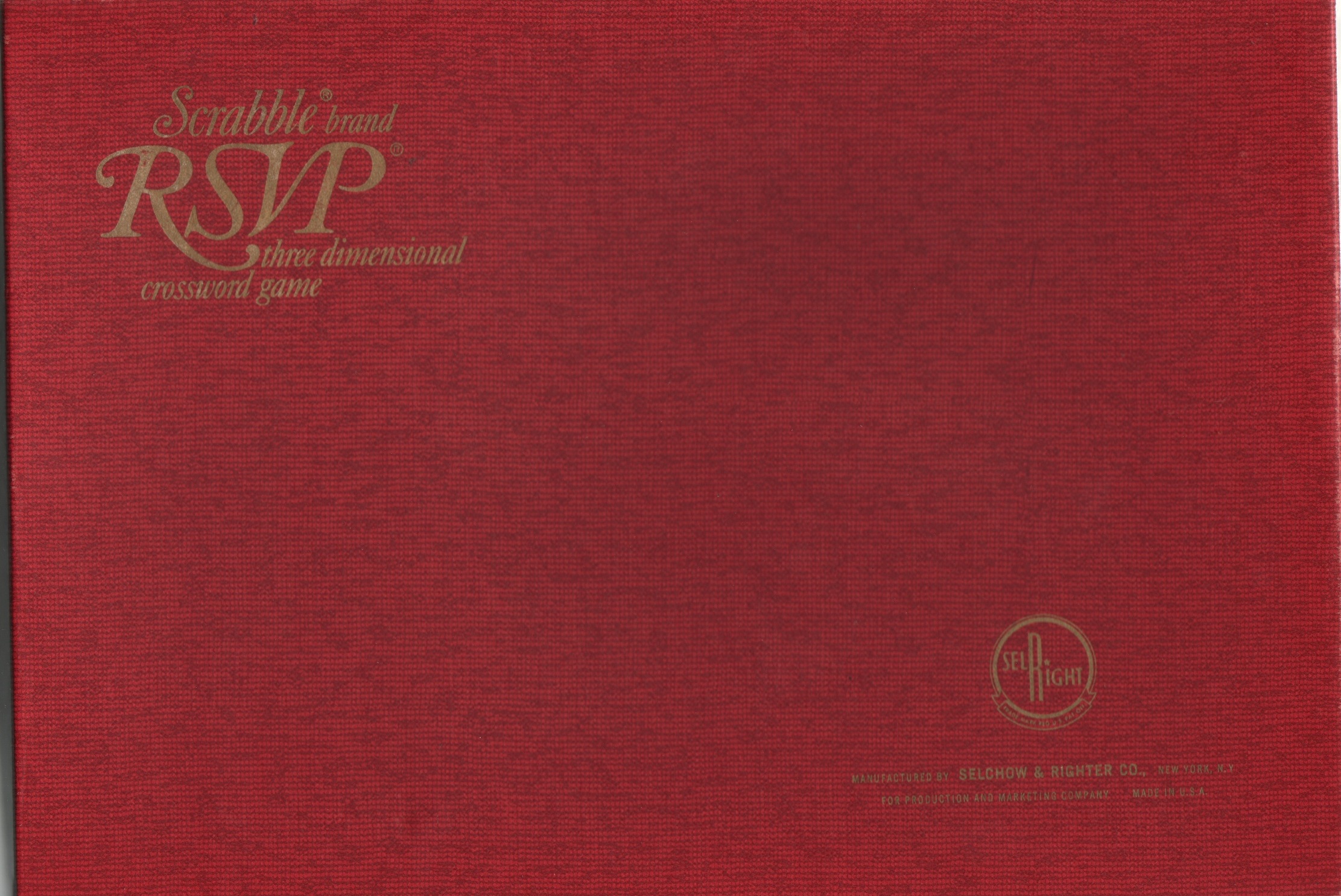 Scrabble: Brand RSVP Three Dimensional Crossword Game