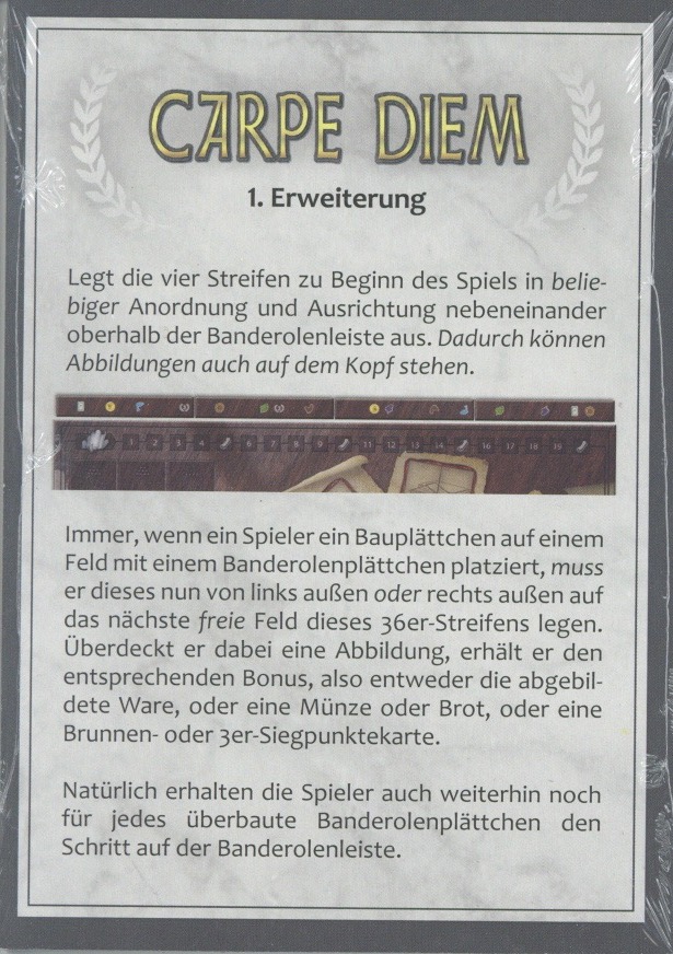 Carpe Diem: 1. Erweiterung