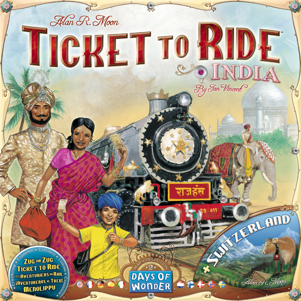 Ticket to Ride Map Collection: Volume 2 - India + Switzerland