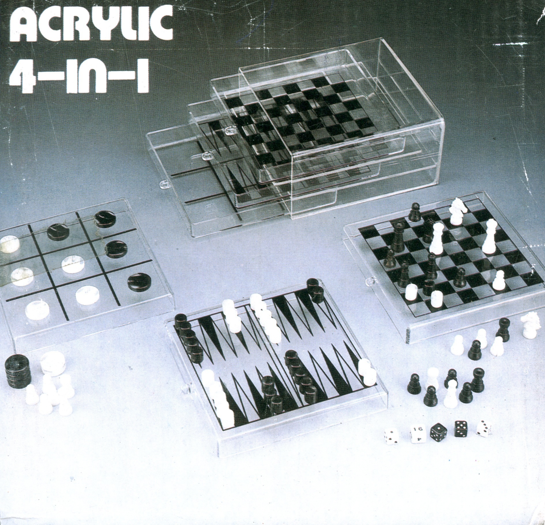 Mini Games Cabinet: Chess, Checkers, Tic-Tac-Toe, Backgammon