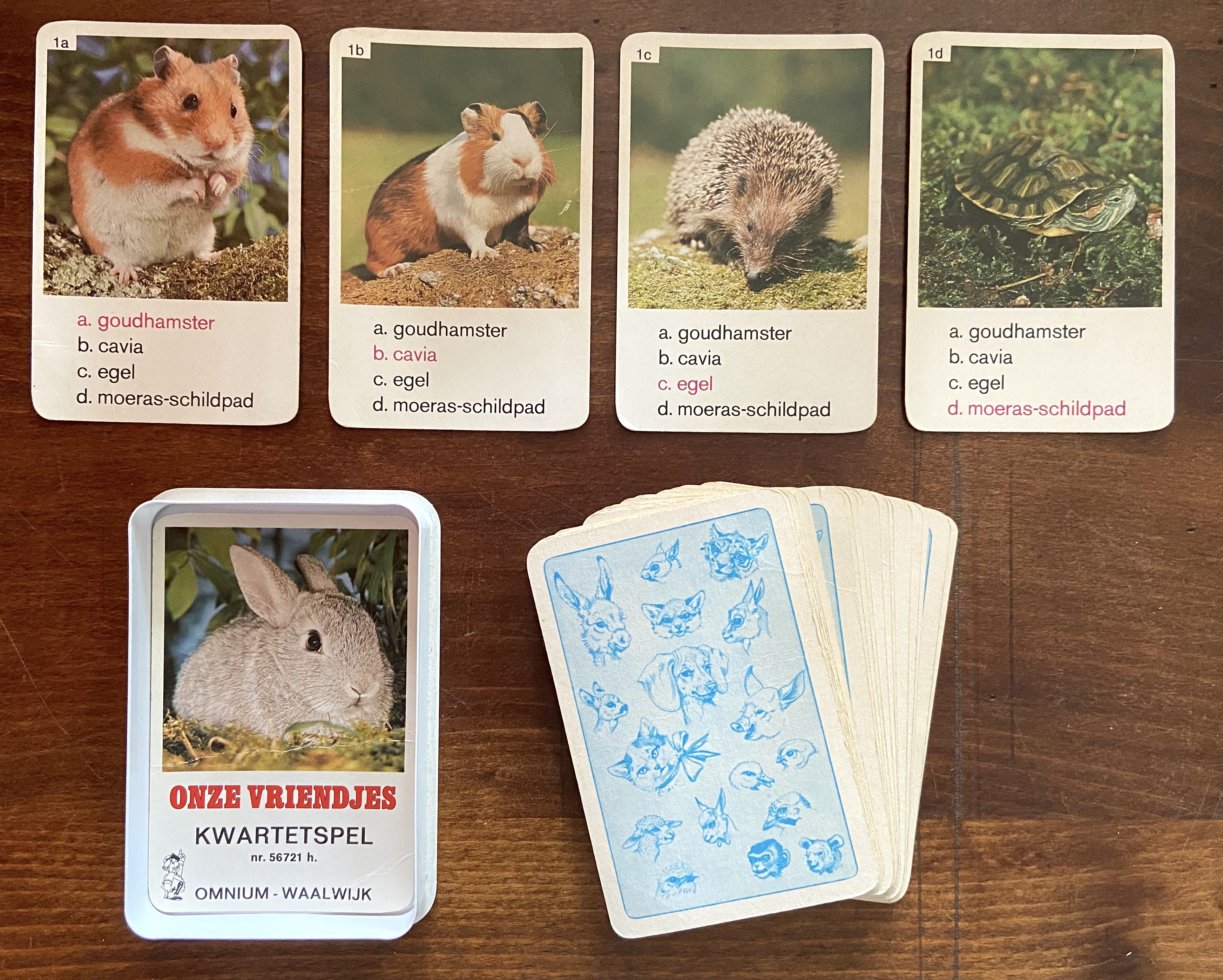 Onze Vriendjes Kwartetspel