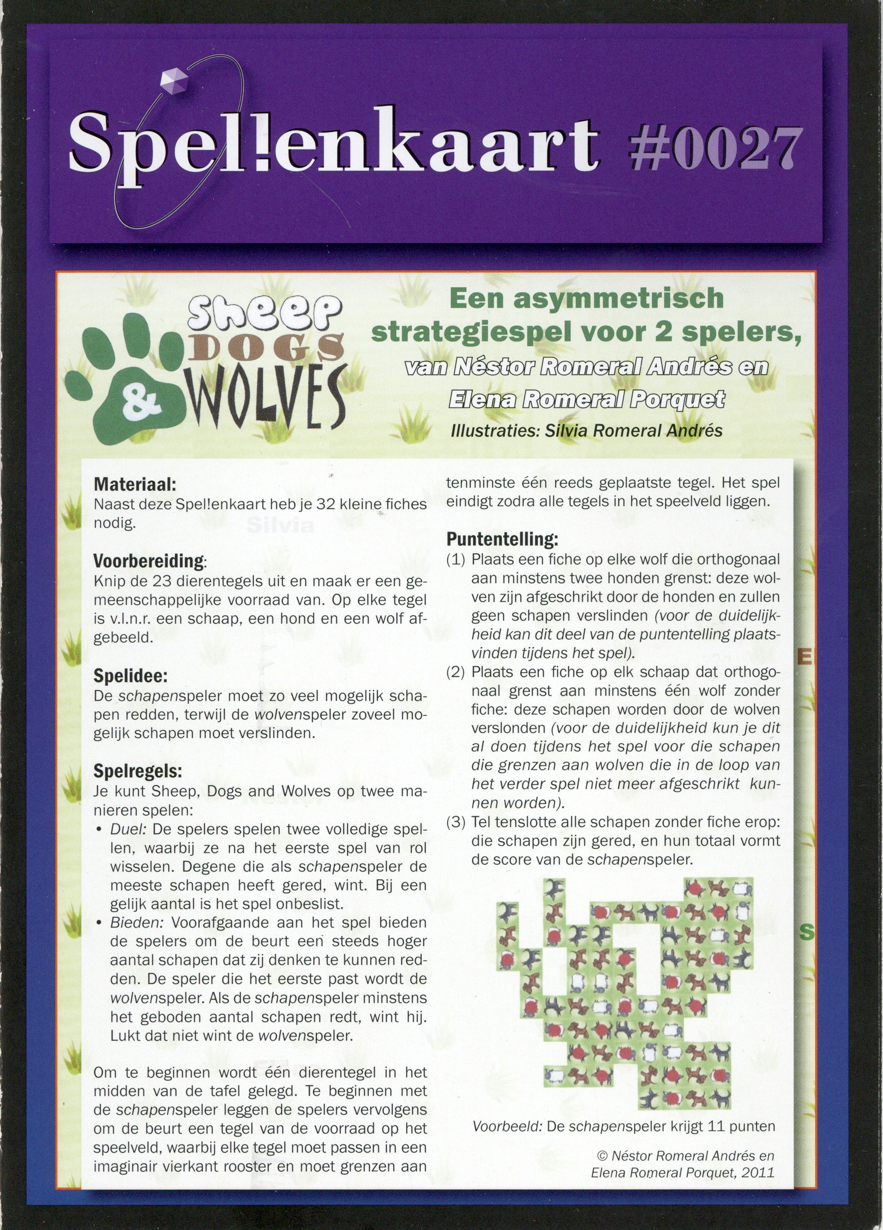 Spellenkaart #0027: Sheep Dogs Wolves