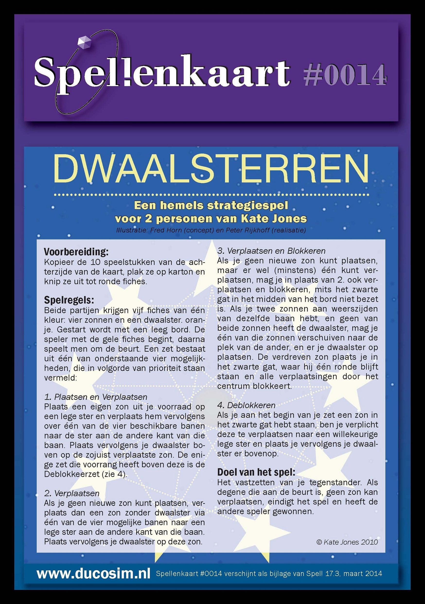 Spellenkaart #0014: Dwaalsterren