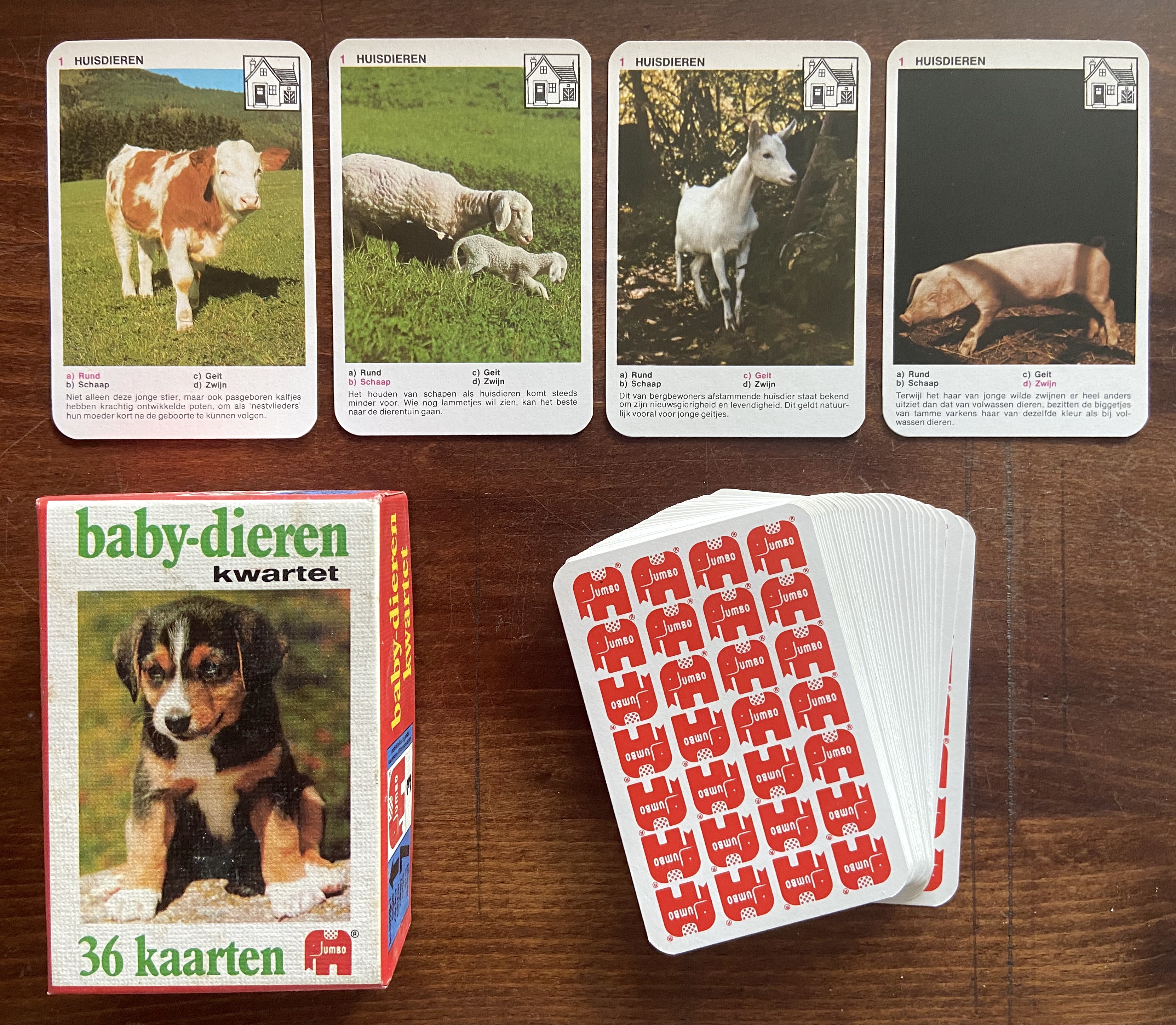 Baby-Dieren Kwartet (met 36 kaarten)