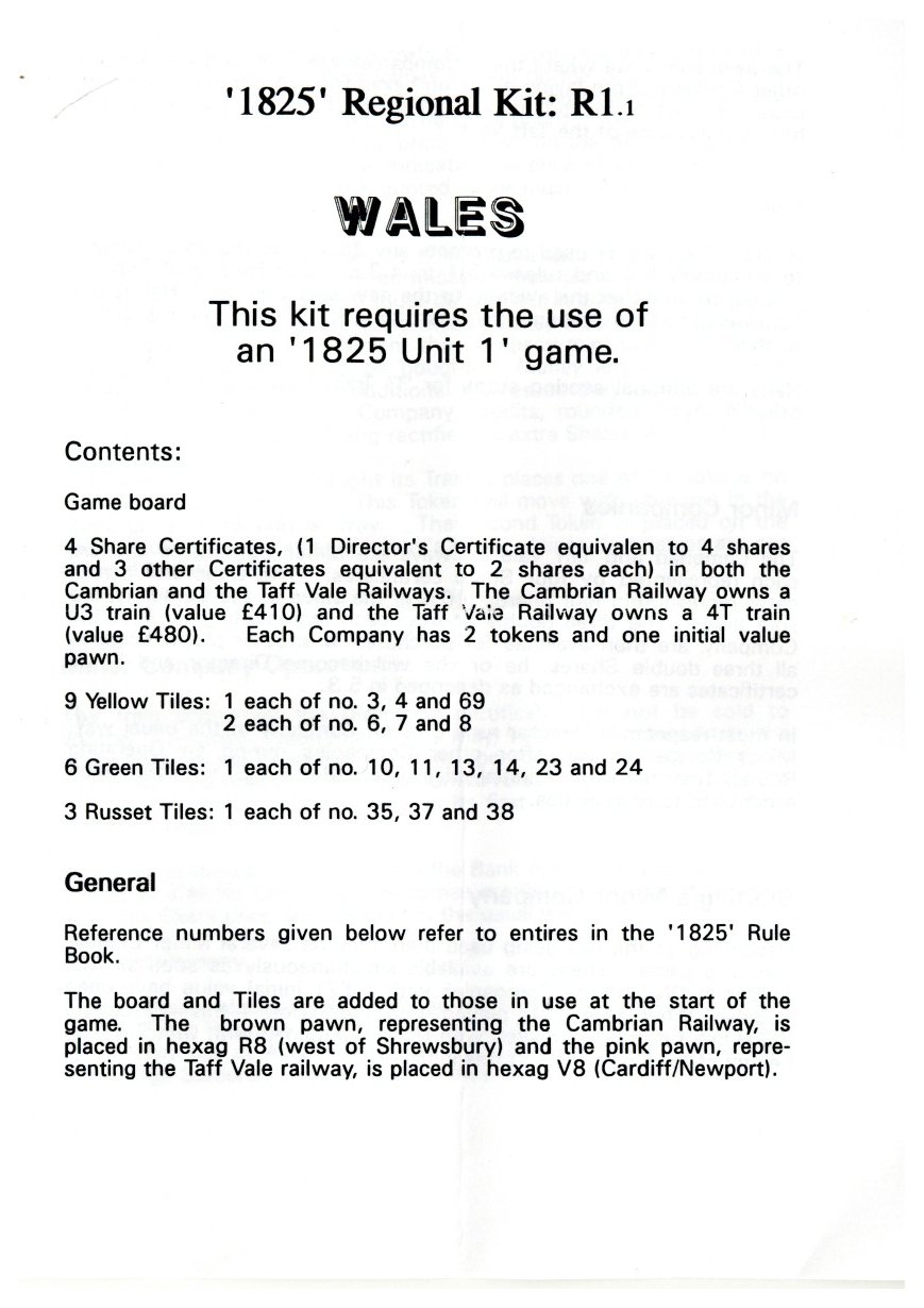 1825: regional kit - R1.1 Wales