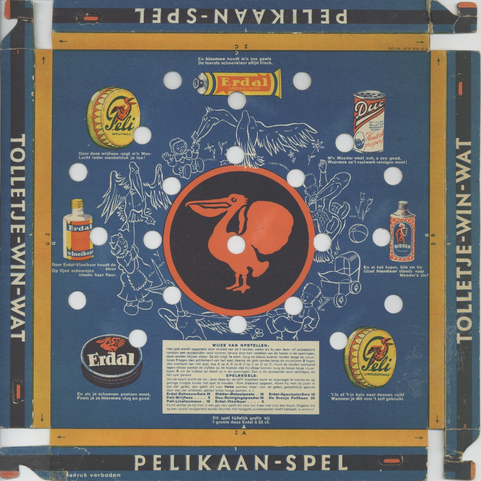 Pelikaan-Spel: Tolletje-win-Wat