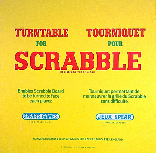 Turntable for Scrabble