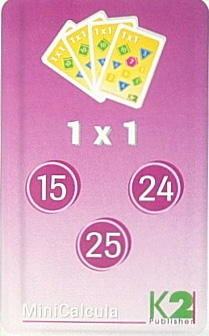 MiniCalcula 1 x 1 - tafels 15, 24 en 25