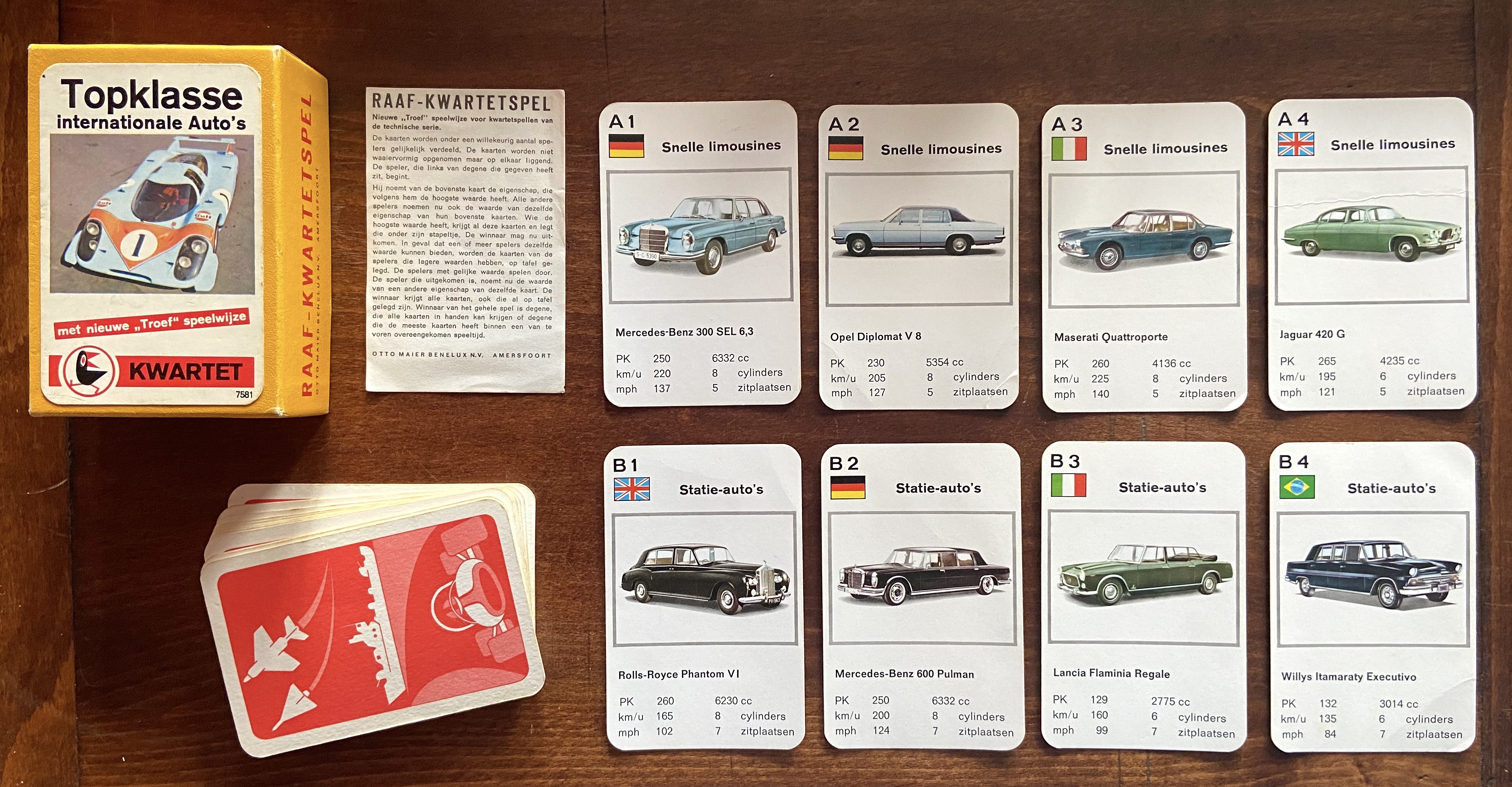 Topklasse Internationale Auto's Kwartet