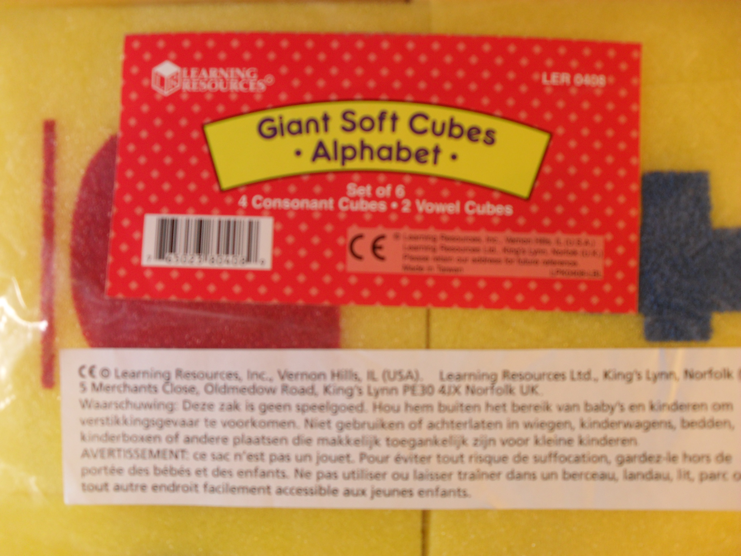 Giant Soft Cubes Alphabet