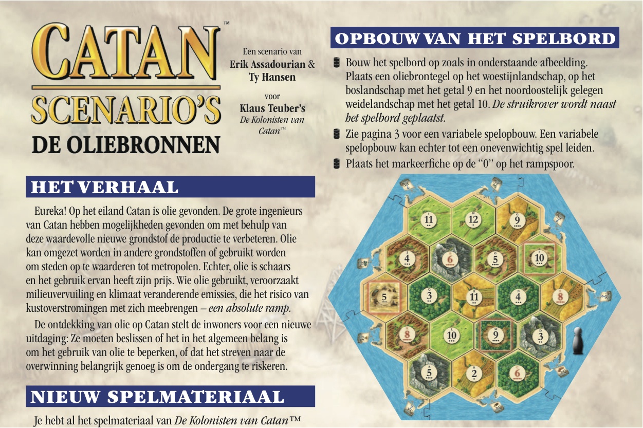 Catan Scenario's: De Oliebronnen