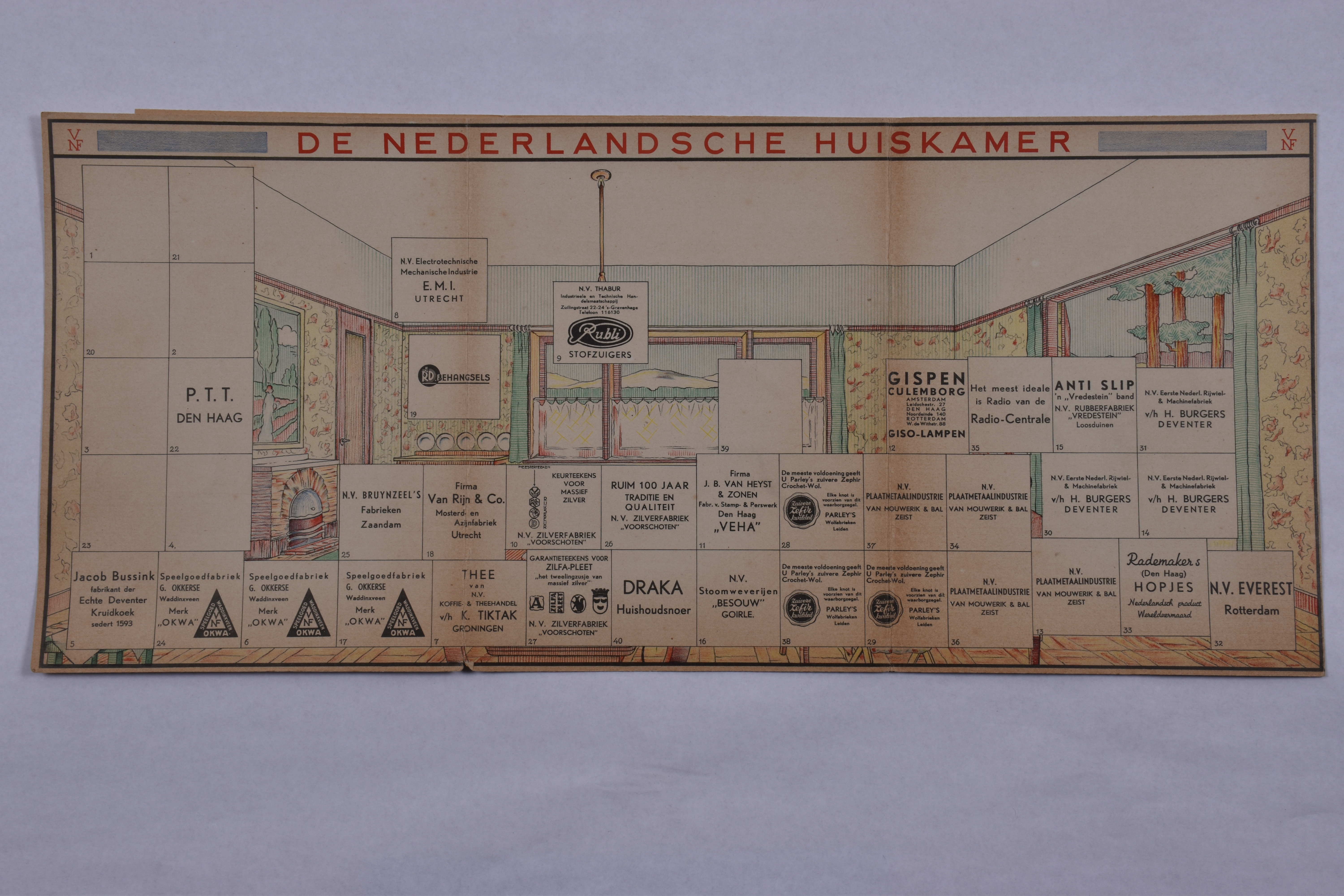 De Nederlandsche Huiskamer Gezelschapsspel 1940