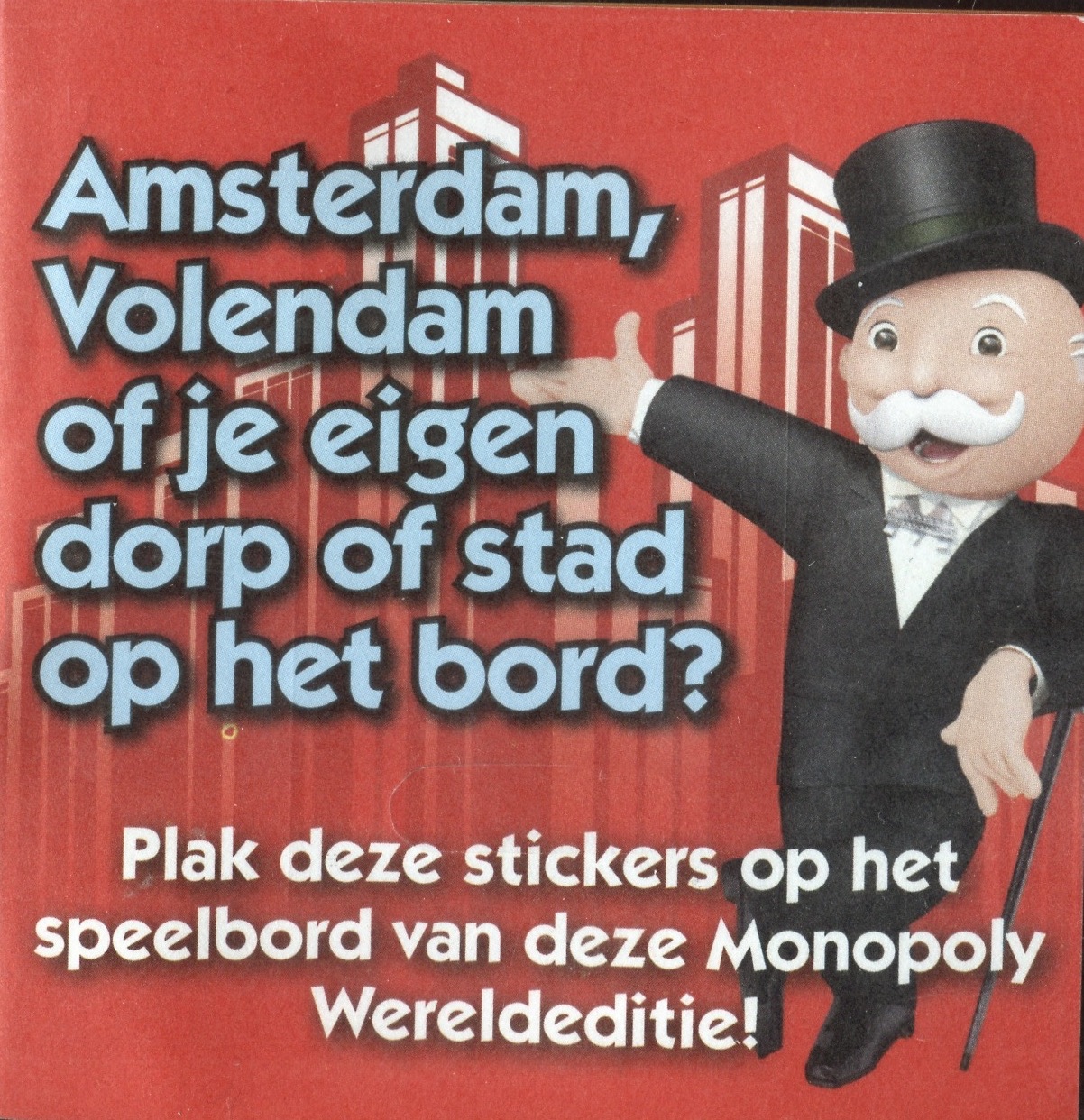 Monopoly: Wereldeditie (stickers van Rotterdam en Volendam)