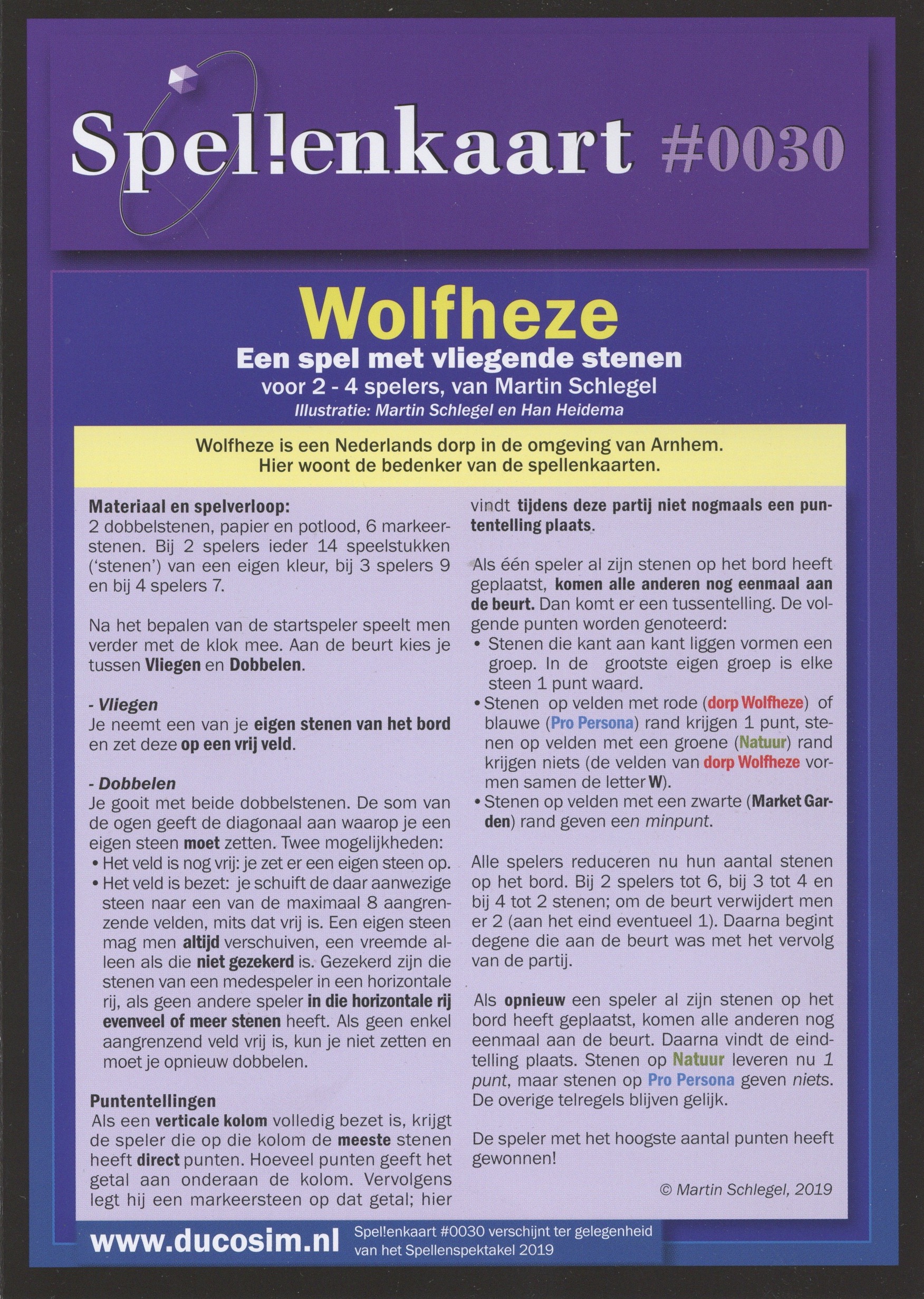 Spellenkaart #0030: Wolfheze: Een Spel met Vliegende Stenen
