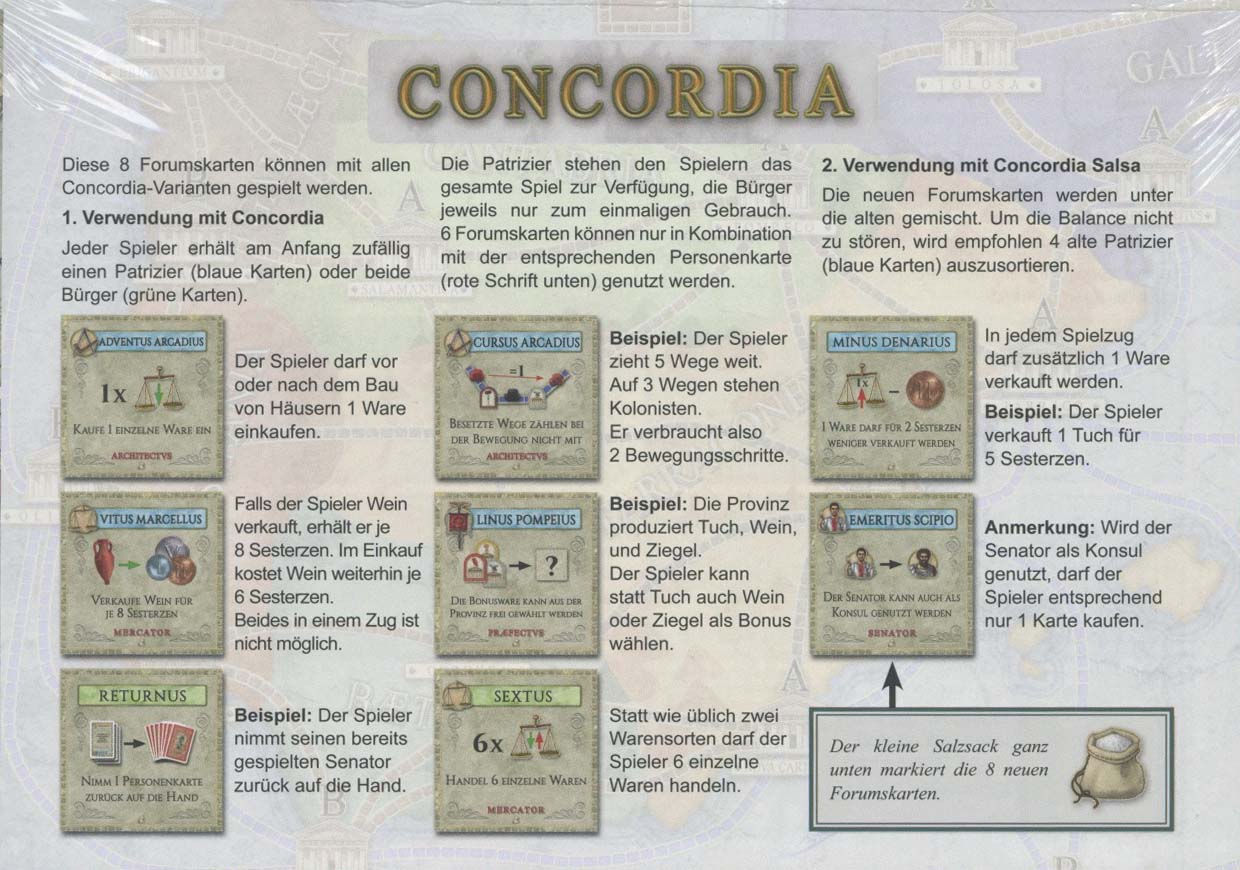 Concordia: 8 Forumkaarten