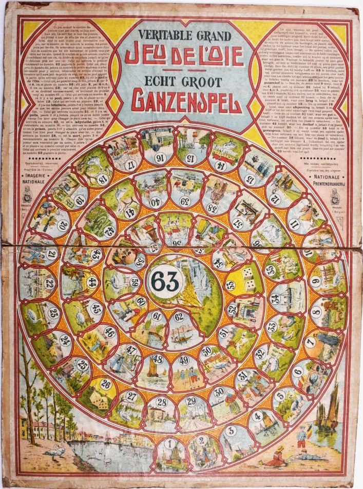 Véritable Grand Jeu de l' oie  Echt groot ganzenspel