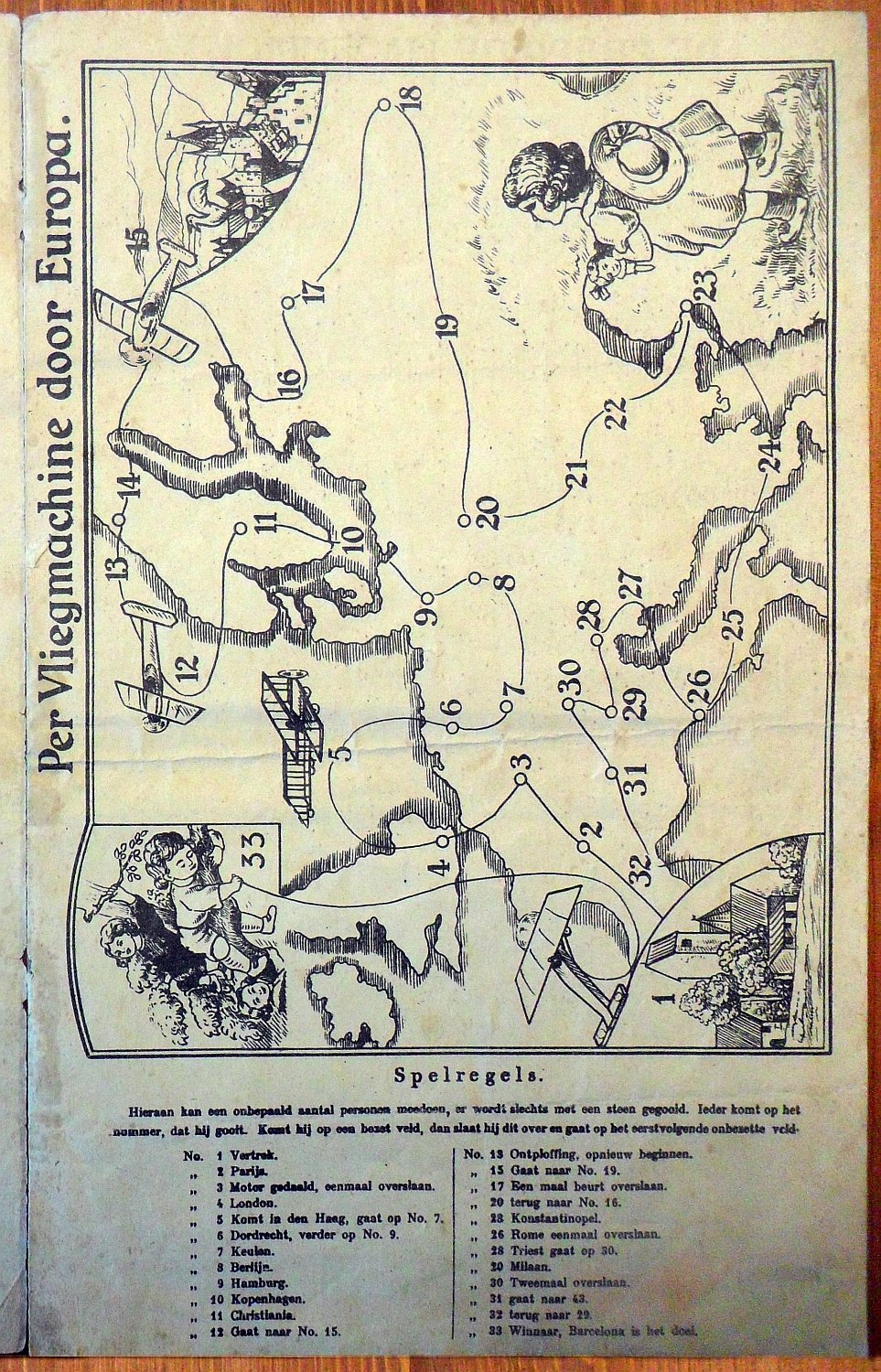 Per Vliegmachine door Europa