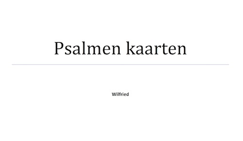 Psalmen Kaarten