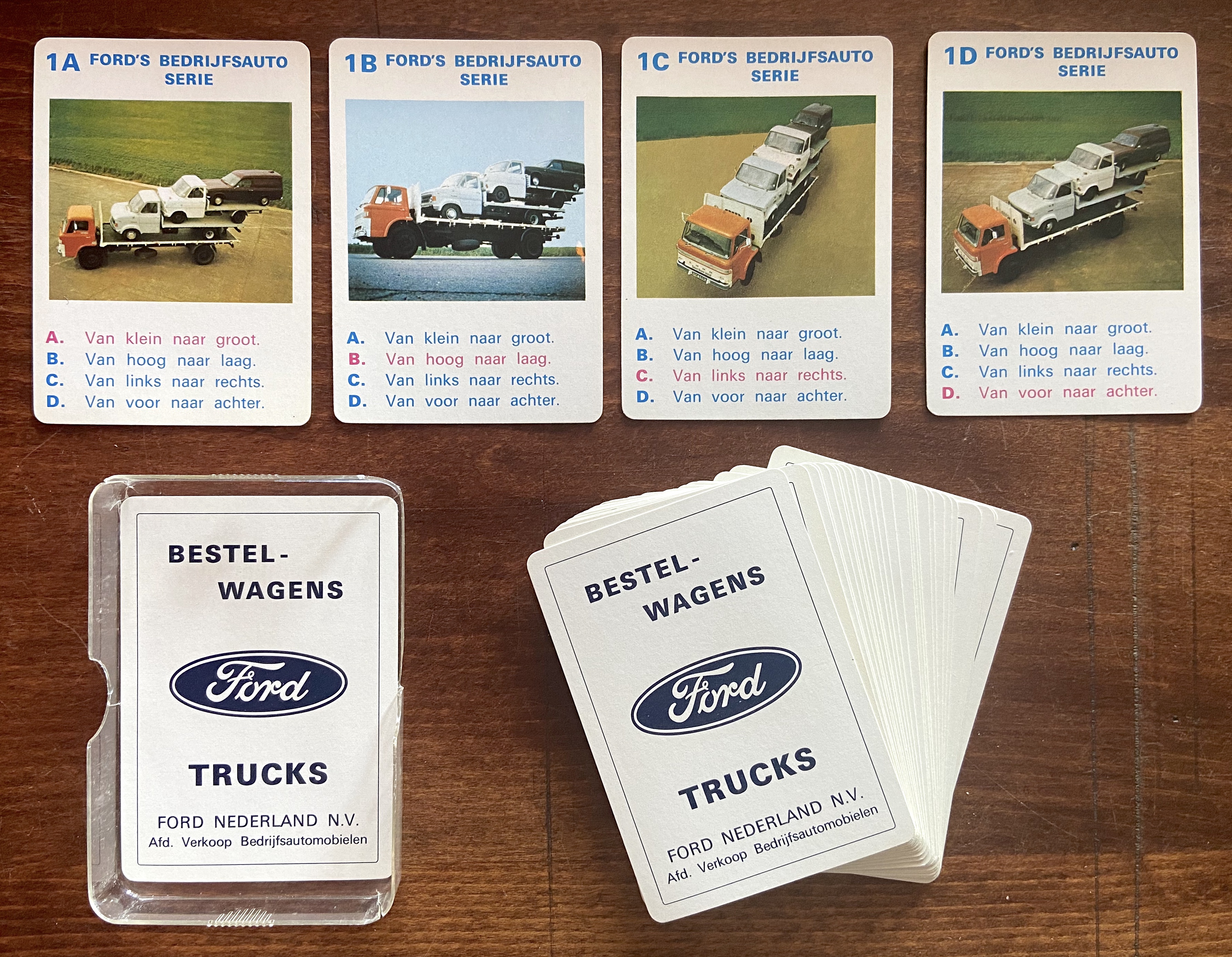 Kwartet: Ford Bestelwagens Trucks