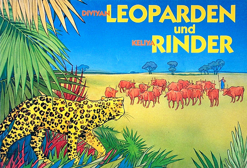 Leoparden und Rinder