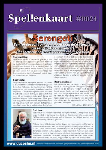 Spellenkaart #0024: Serengeti