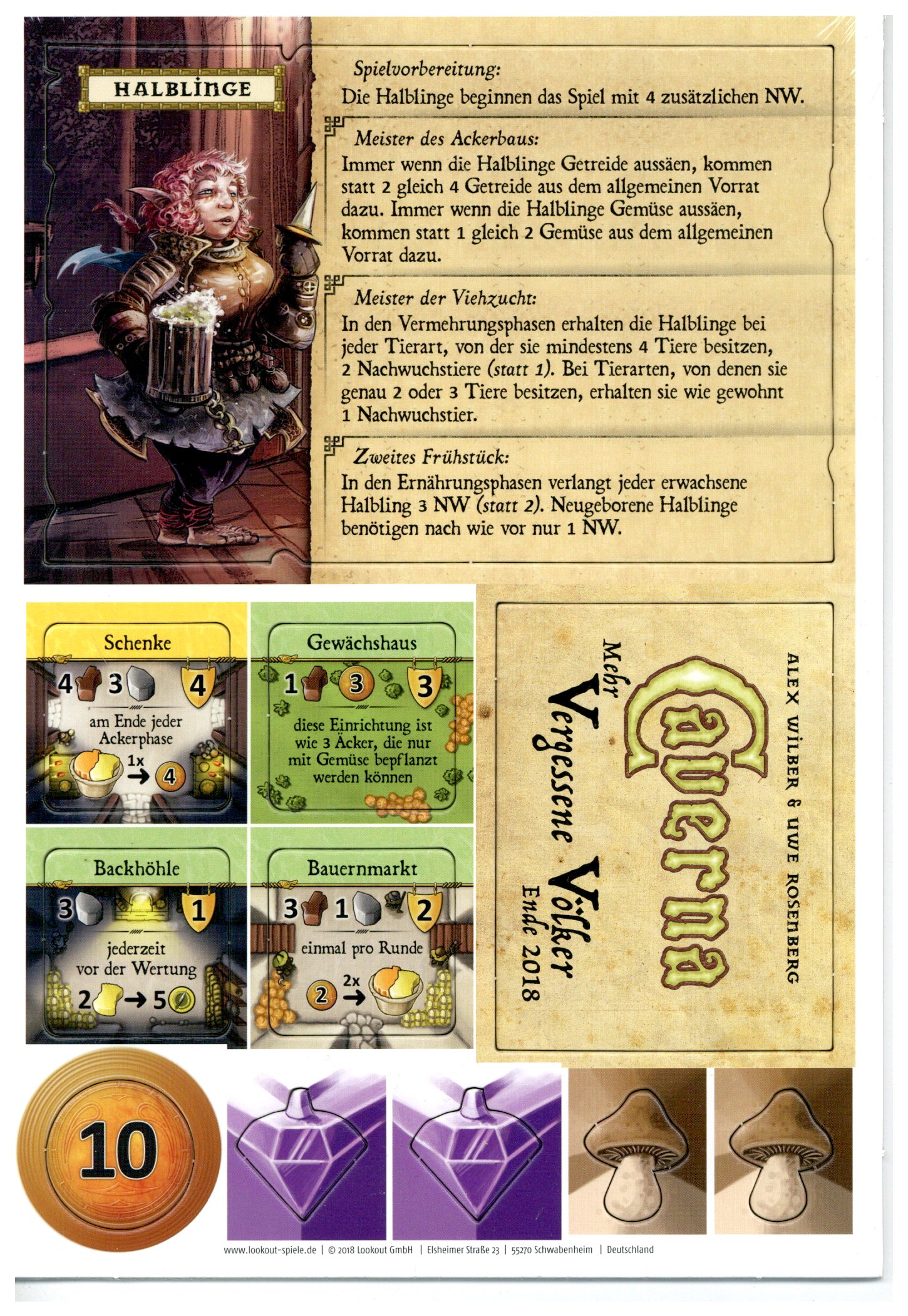 Caverna: Mehr Vergessene Völker ende 2018 (mini-uitbreidingen)