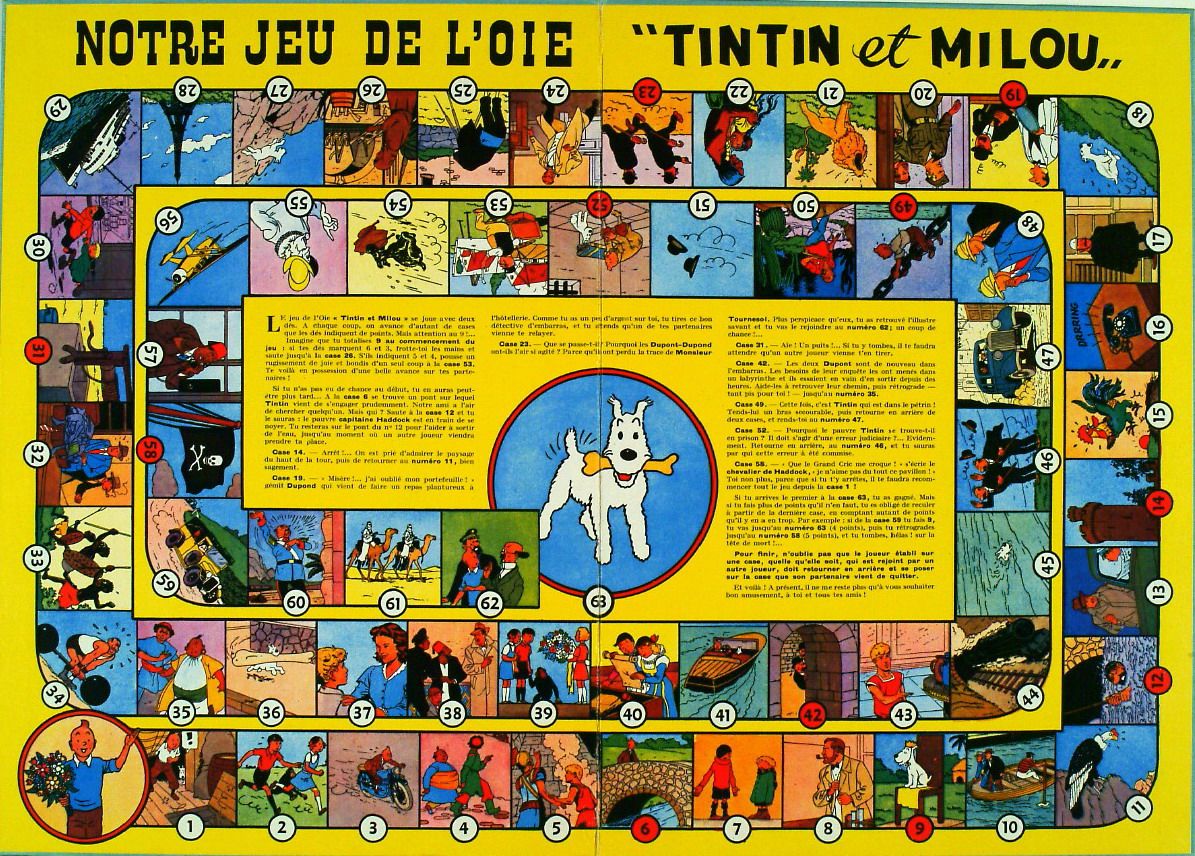 Notre Jeu de L'Oie: Tintin et Milou