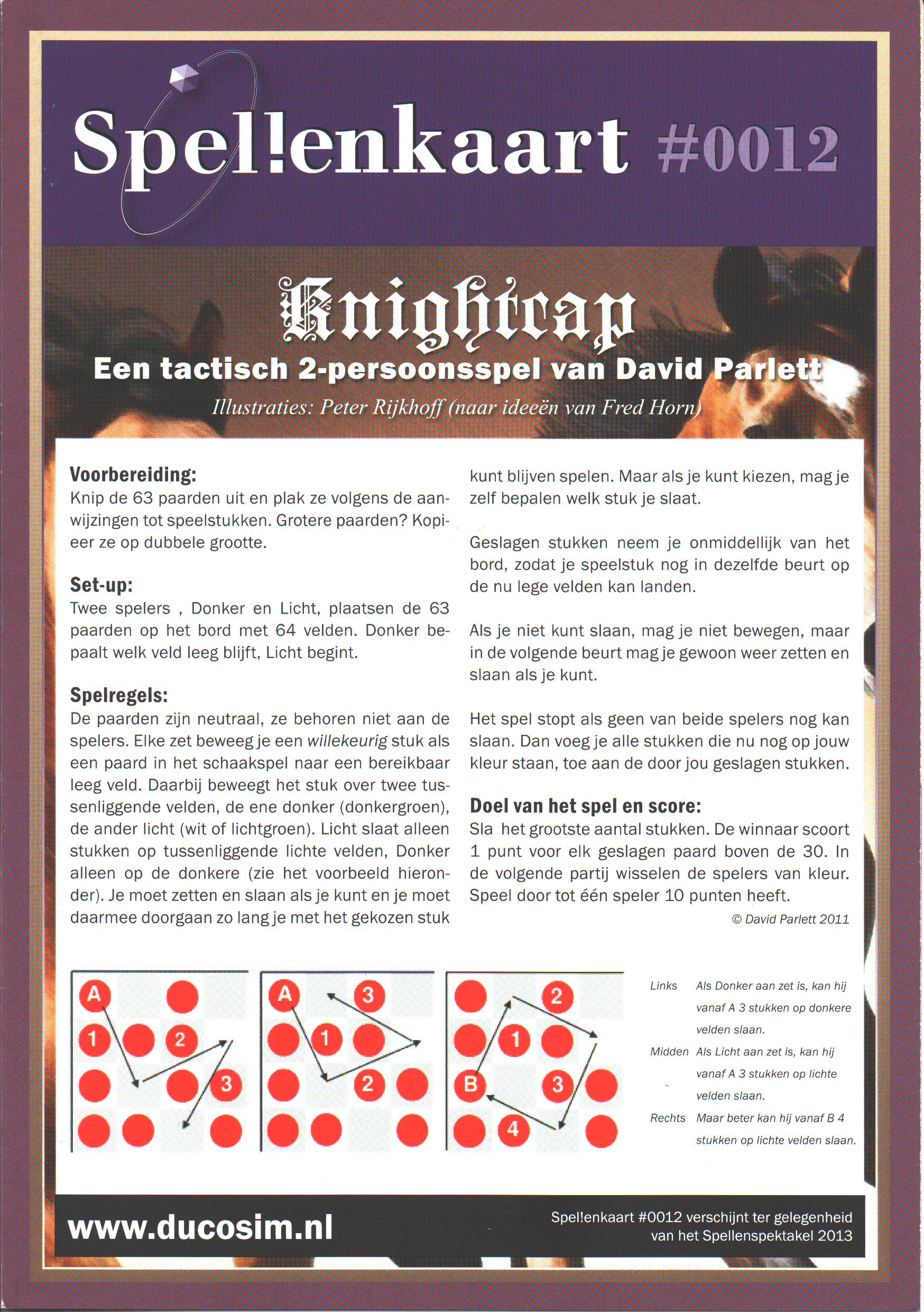 Spellenkaart #0012: Knightcap