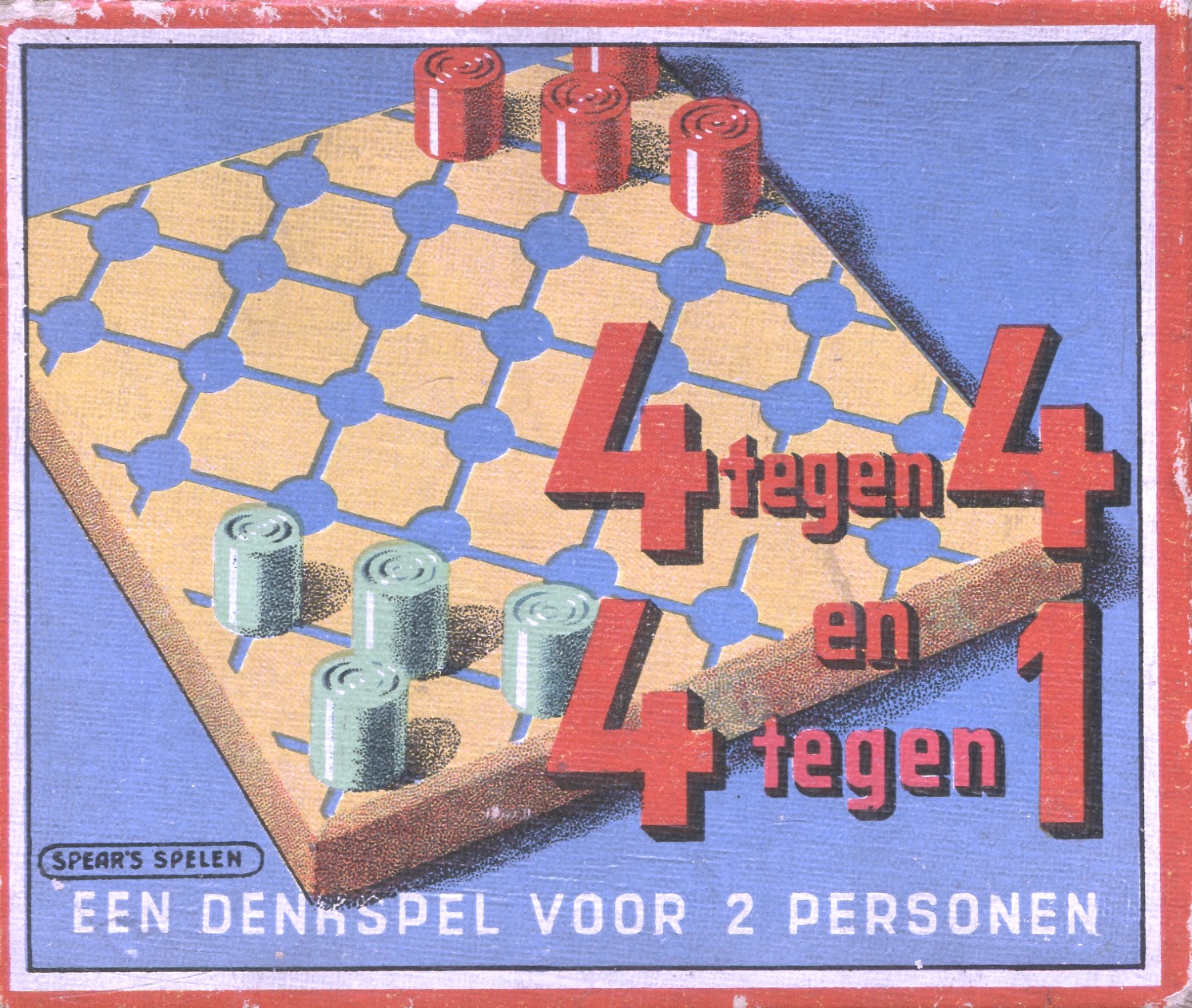 4 tegen 4 en 4 tegen 1 (Denkspel voor 2 personen)