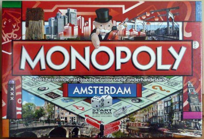 Op de loer liggen boot plastic Monopoly Amsterdam - SpellenLab